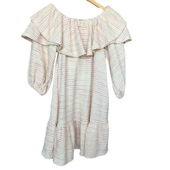 NWT Something Navy Ruffle Tiered‎ Long Sleeve Ruffle Mini Dress Women Size M - Picture 5 of 9